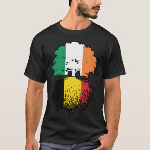 Belgium Belgian Irish Ireland Tree Roots Flag T-Shirt