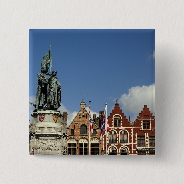 Belgium, Brugge (aka Brug or Bruge). UNESCO Button (Front)