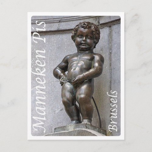 Belgium _ Brussels _ Bruxelles _ Manneken Pis _ Postcard