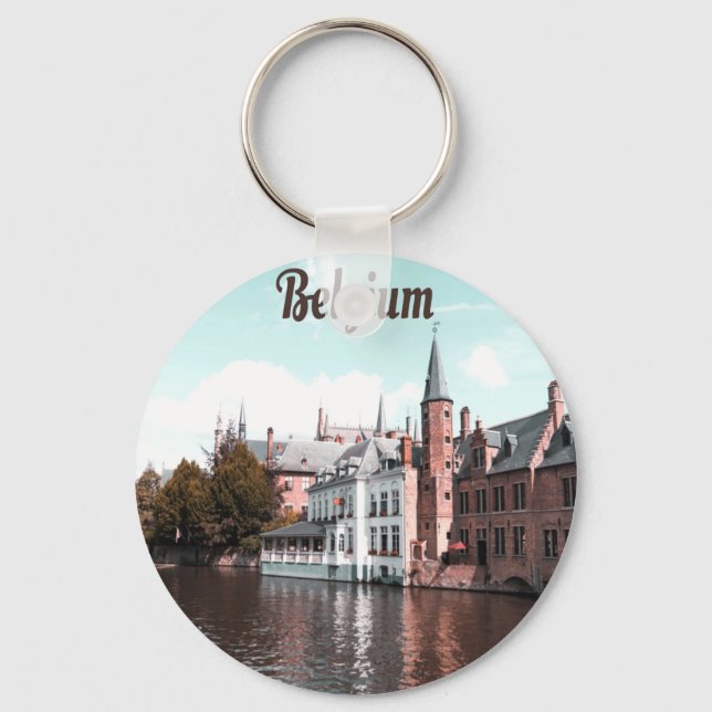 Belgium Brussels Canal Keychain (Front)