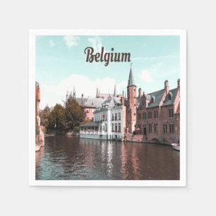 Belgium Brussels Canal Napkins