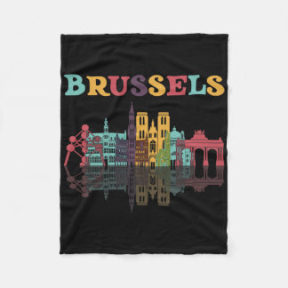 Belgium Brussels Travel Family Vacation Europian T Fleece Blanket