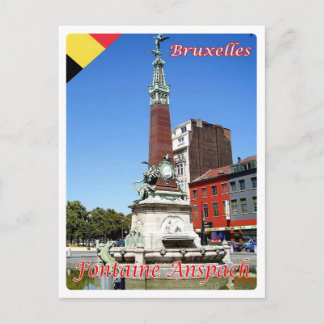 Belgium - Bruxelles - Fontaine Anspach - Postcard