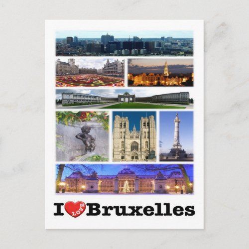 Belgium _ Bruxelles _ I Love  _ Postcard