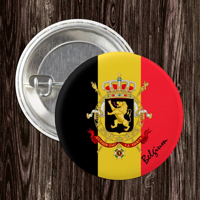 Belgium button, patriotic Belgian Flag fashion Button (Creator Uploaded)