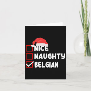 Belgium Christmas Costume Funny Belgian Xmas Santa Card