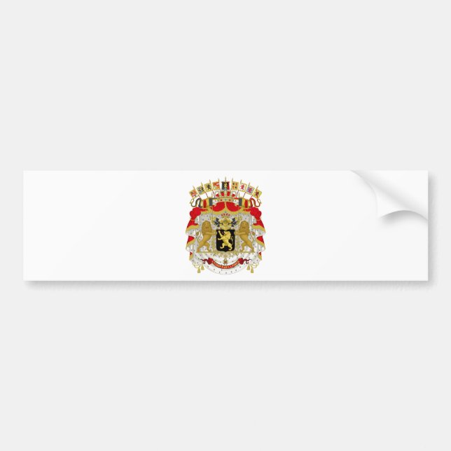 Belgium Coat of Arms Bumper Sticker (Front)
