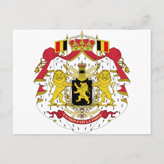 Belgium coat of arms postcard (Front)