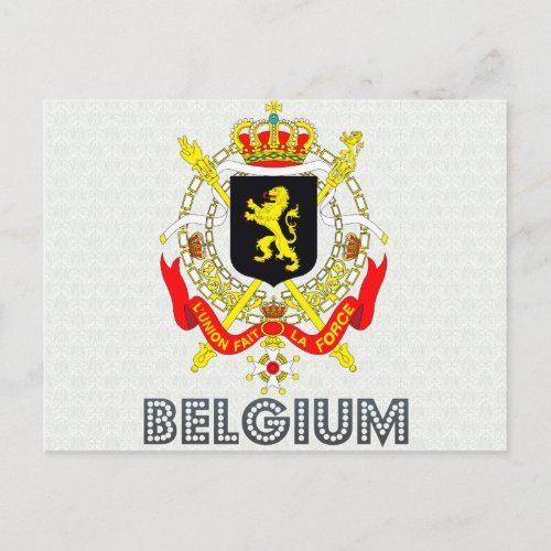 Belgium Coat of Arms Postcard