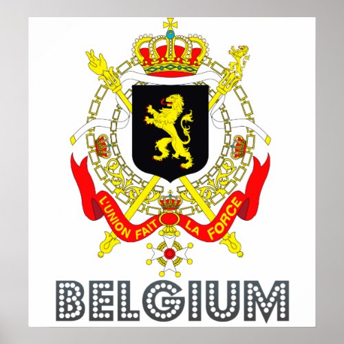 Belgium Coat of Arms Poster