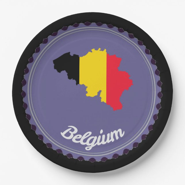Belgium country paper plates (Front)