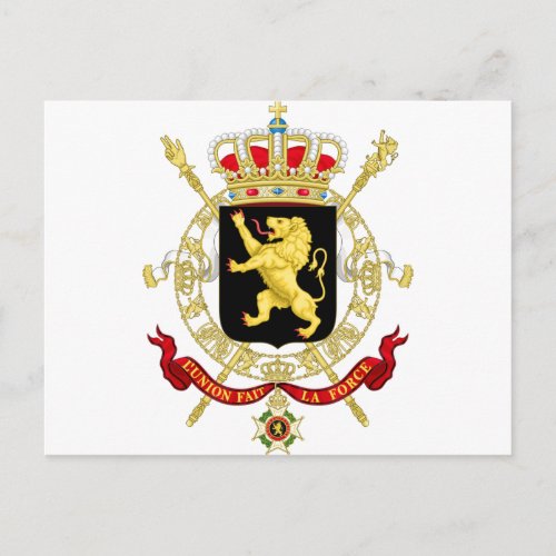 Belgium Emblem Coat of Arms _ Armoiries Belgique Postcard