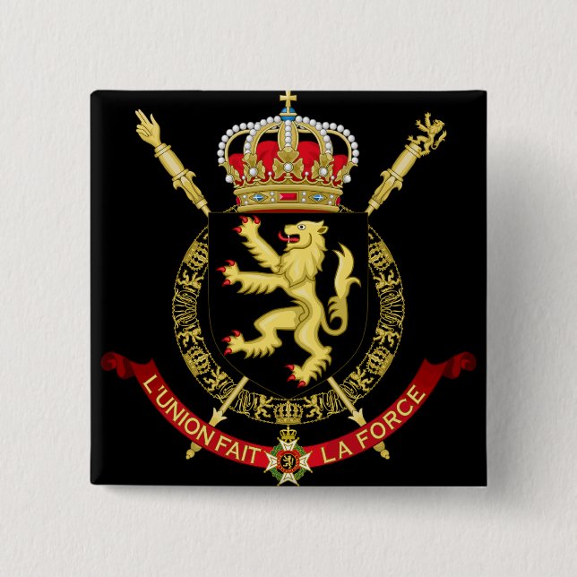 belgium emblem pinback button (Front)