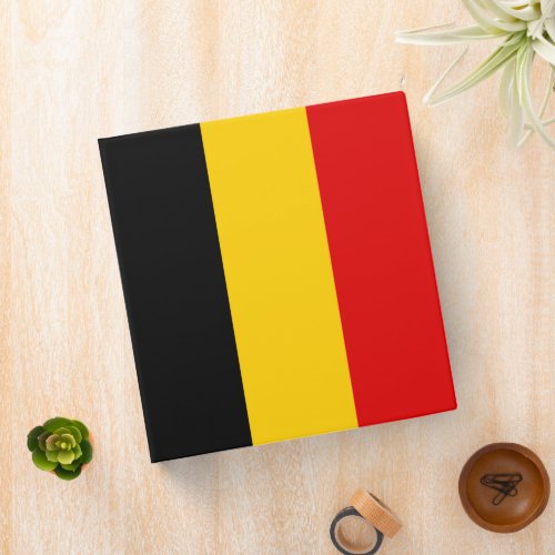 Belgium flag 3 ring binder