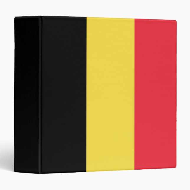 Belgium Flag 3 Ring Binder (Front/Spine)