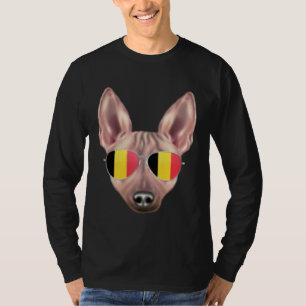 Belgium Flag American Hairless Terrier Dog Belgium T-Shirt