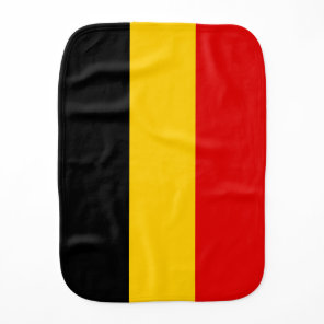 Belgium flag baby burp cloth