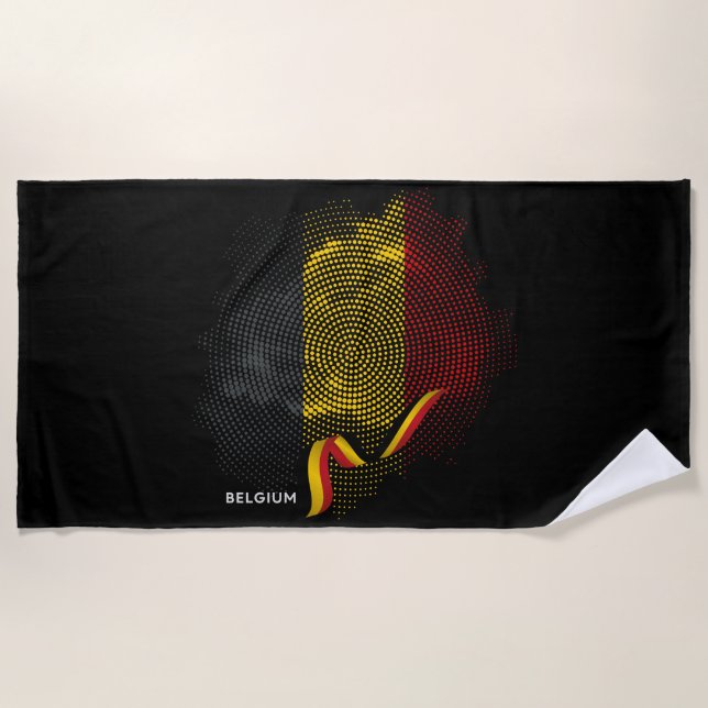 Belgium Flag Beach Towel (Front)