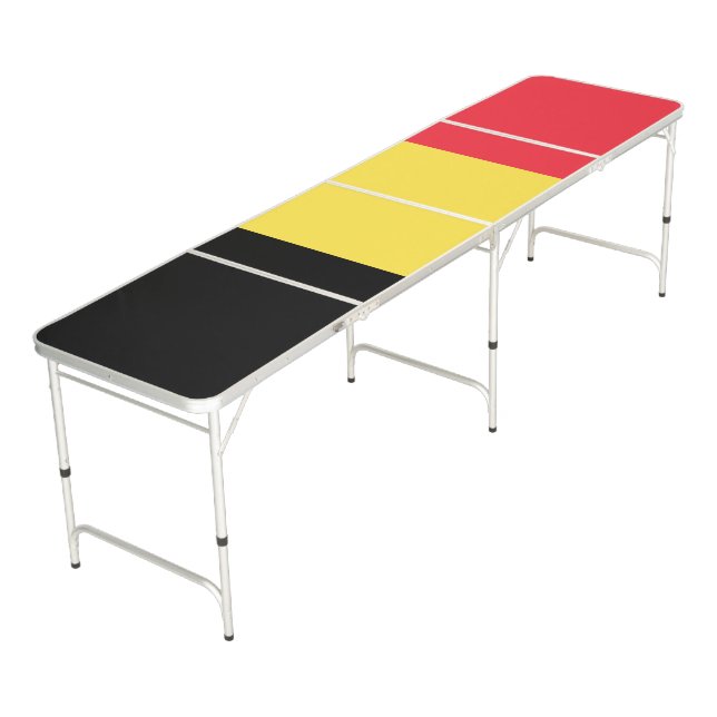 Belgium Flag Beer Pong Table (Angled)