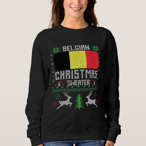 Belgium Flag Belgian Christmas Sweater