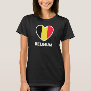 Belgium Flag België Belgique Heart T-Shirt