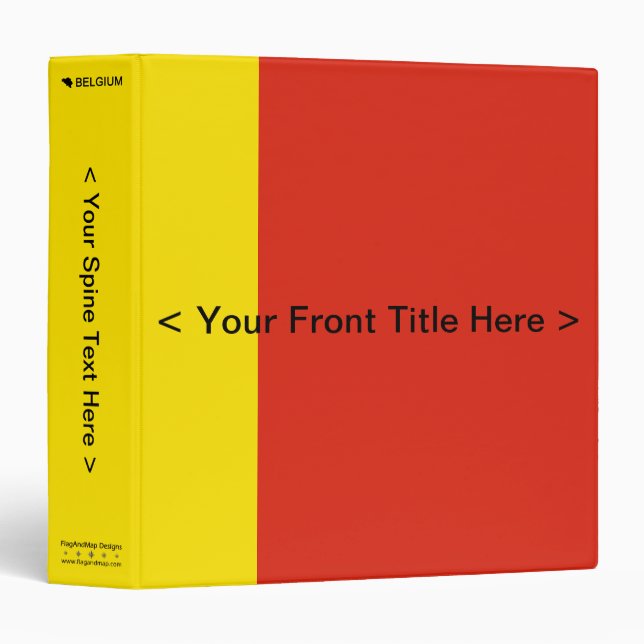Belgium Flag Binder (Front/Spine)