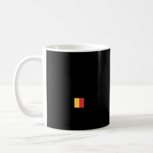 Belgium Flag Black Text Coffee Mug