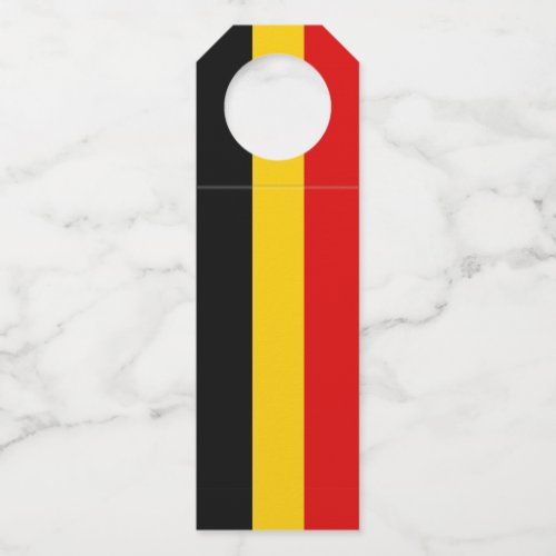 Belgium flag bottle hanger tag