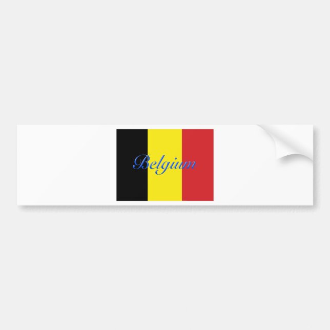 Belgium flag bumper sticker (Front)