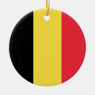Belgium Flag Ceramic Ornament