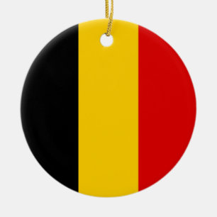 Belgium flag ceramic ornament