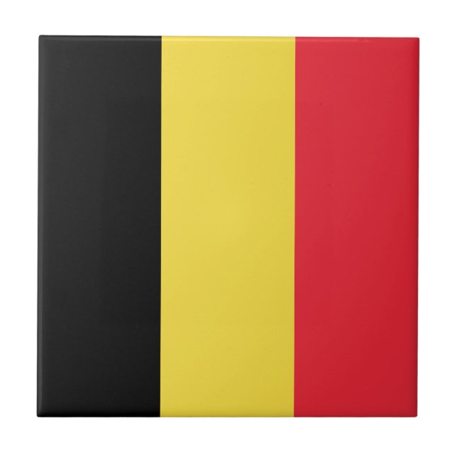 Belgium Flag Ceramic Tile (Front)