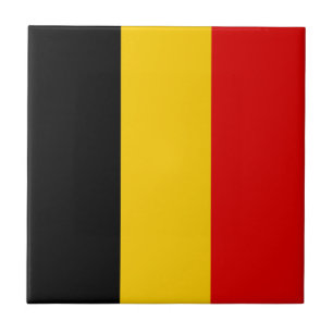 Belgium flag ceramic tile