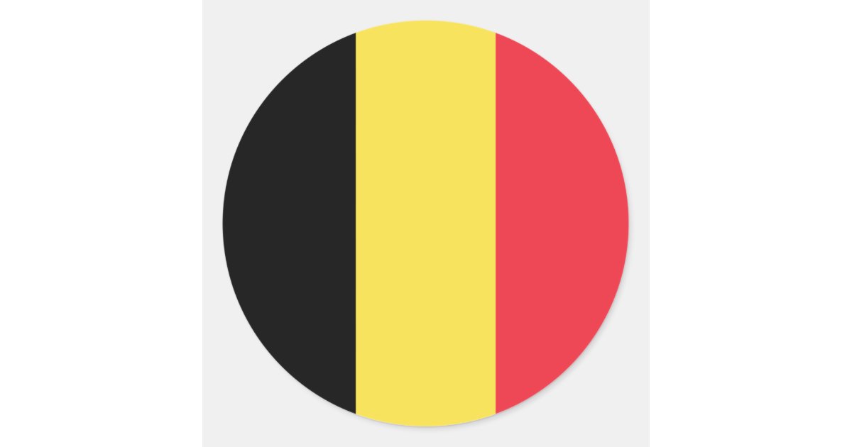 Belgium Flag Classic Round Sticker | Zazzle