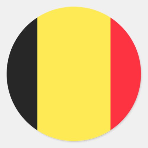 Belgium Flag Classic Round Sticker