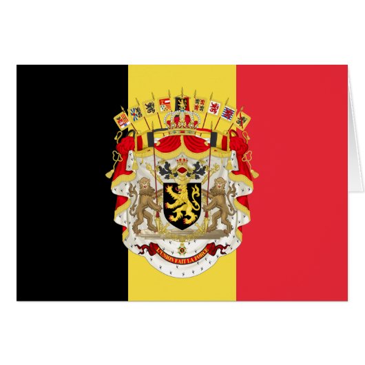 Belgium Flag & COA (Front Horizontal)