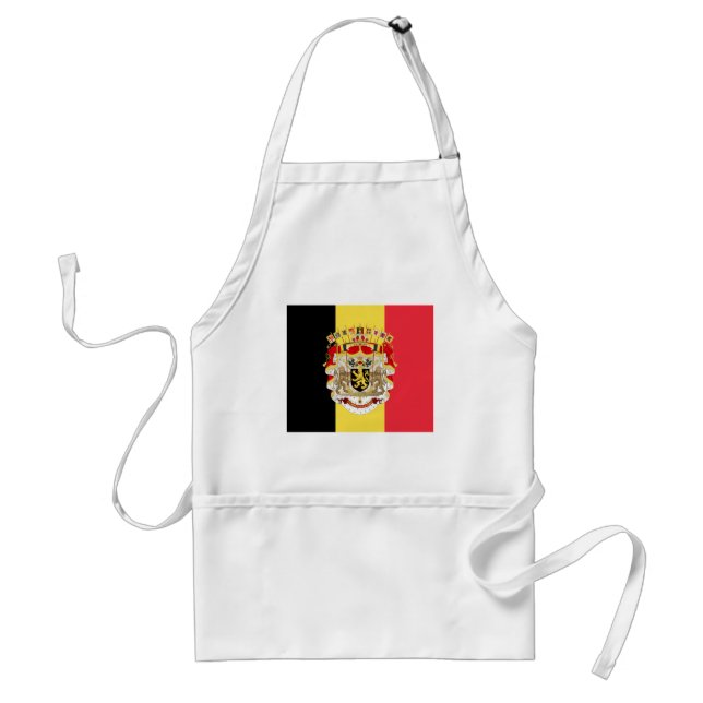 Belgium Flag & COA Adult Apron (Front)