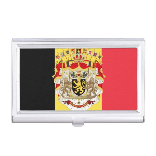 Belgium Flag  COA   Business Card Case