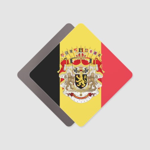 Belgium Flag  COA  Car Magnet