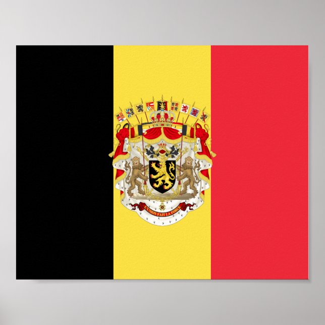 Belgium Flag & COA   Poster (Front)
