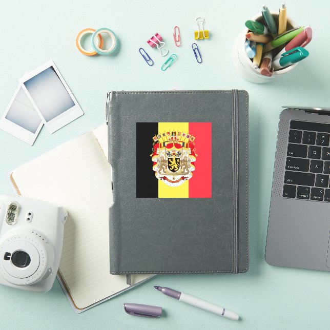 Belgium Flag & COA   Sticker (iPad Cover)