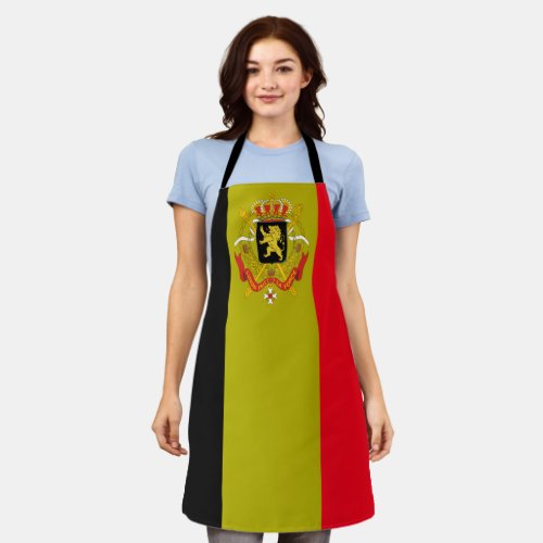 Belgium flag_coat arms apron
