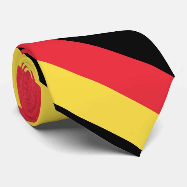 Belgium Flag colors Neck Tie (Rolled)