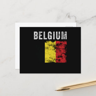 Belgium Flag Distressed - Belgian Flag Postcard