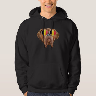 Belgium Flag Dogues de Bordeaux Dog Belgium Pocket Hoodie