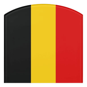 Belgium flag door sign