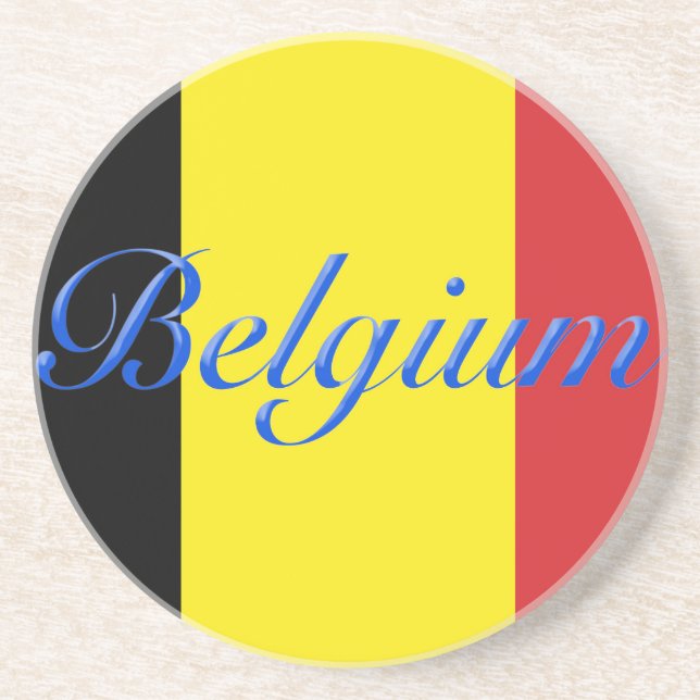 Belgium flag drink coaster (Front)