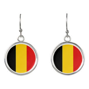 Belgium flag earrings