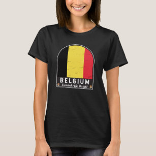 Belgium Flag Emblem Distressed Vintage T-Shirt