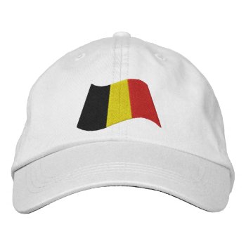 Belgium Flag Embroidered Baseball Hat by Ricaso_Graphics at Zazzle